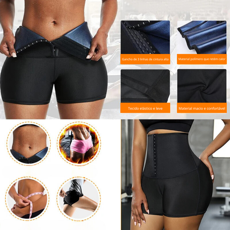 Shorts efeito sauna de compressão Thermafit